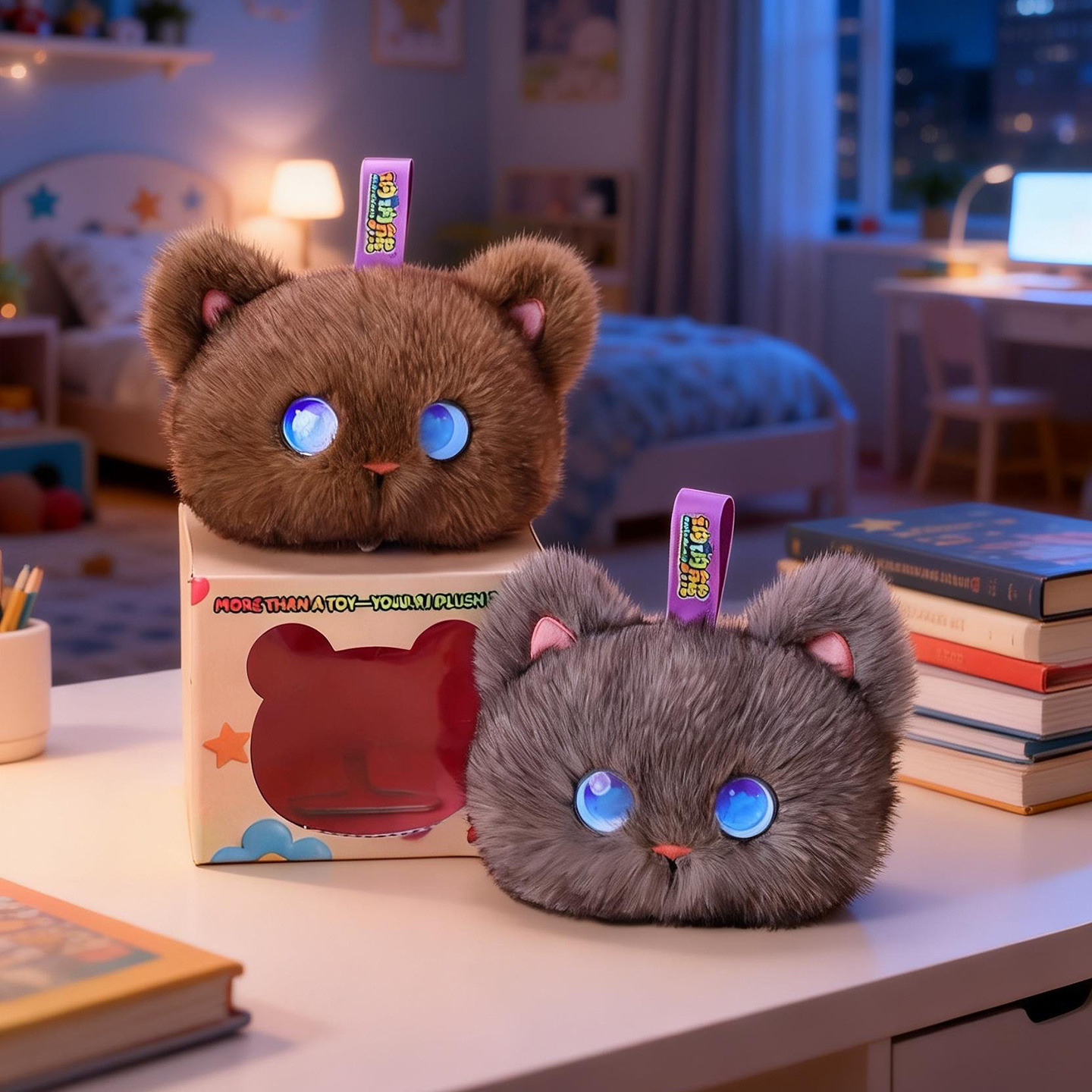 Kids Toys Animal - ของเล่นแมวหุ่นยนต์อัจฉริยะโทบอท ของเล่นสัตว์ตุ๊กตาหุ่นยนต์เพื่อความสัมพันธ์ทางอารมณ์ ของเล่นเสริมพัฒนาการเด็ก ตุ๊กตาขนนุ่มสุดฮิตสำหรับเด็ก