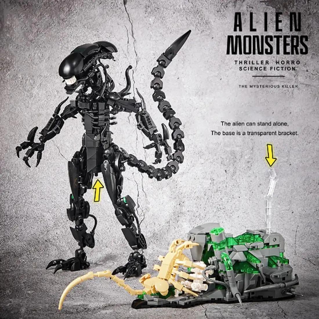 MOC 7048 Alien Monsters Buildi - Xenomorph Kids Toys บทวิจารณ์และราคา
