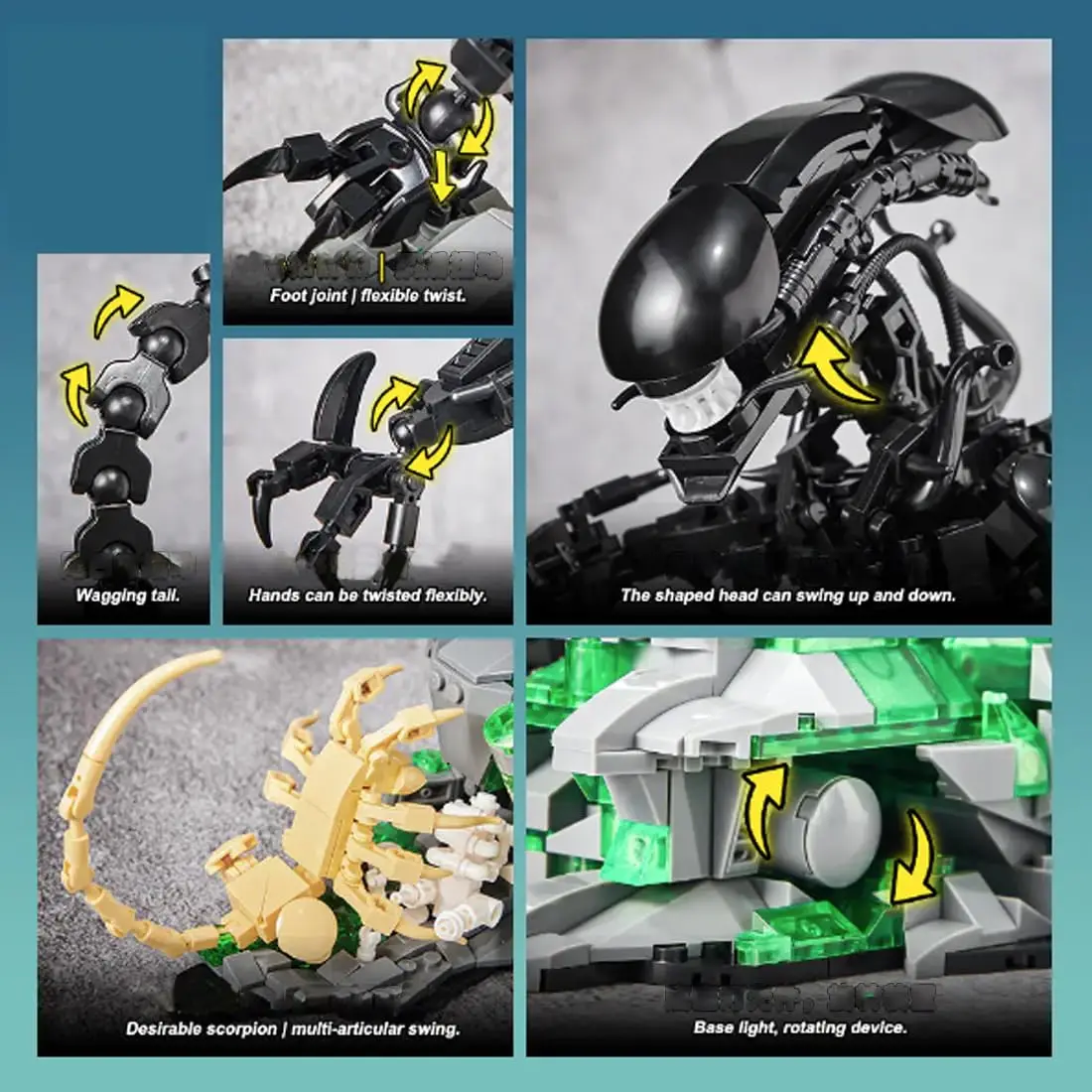 MOC 7048 Alien Monsters Buildi - Xenomorph Kids Toys บทวิจารณ์และราคา