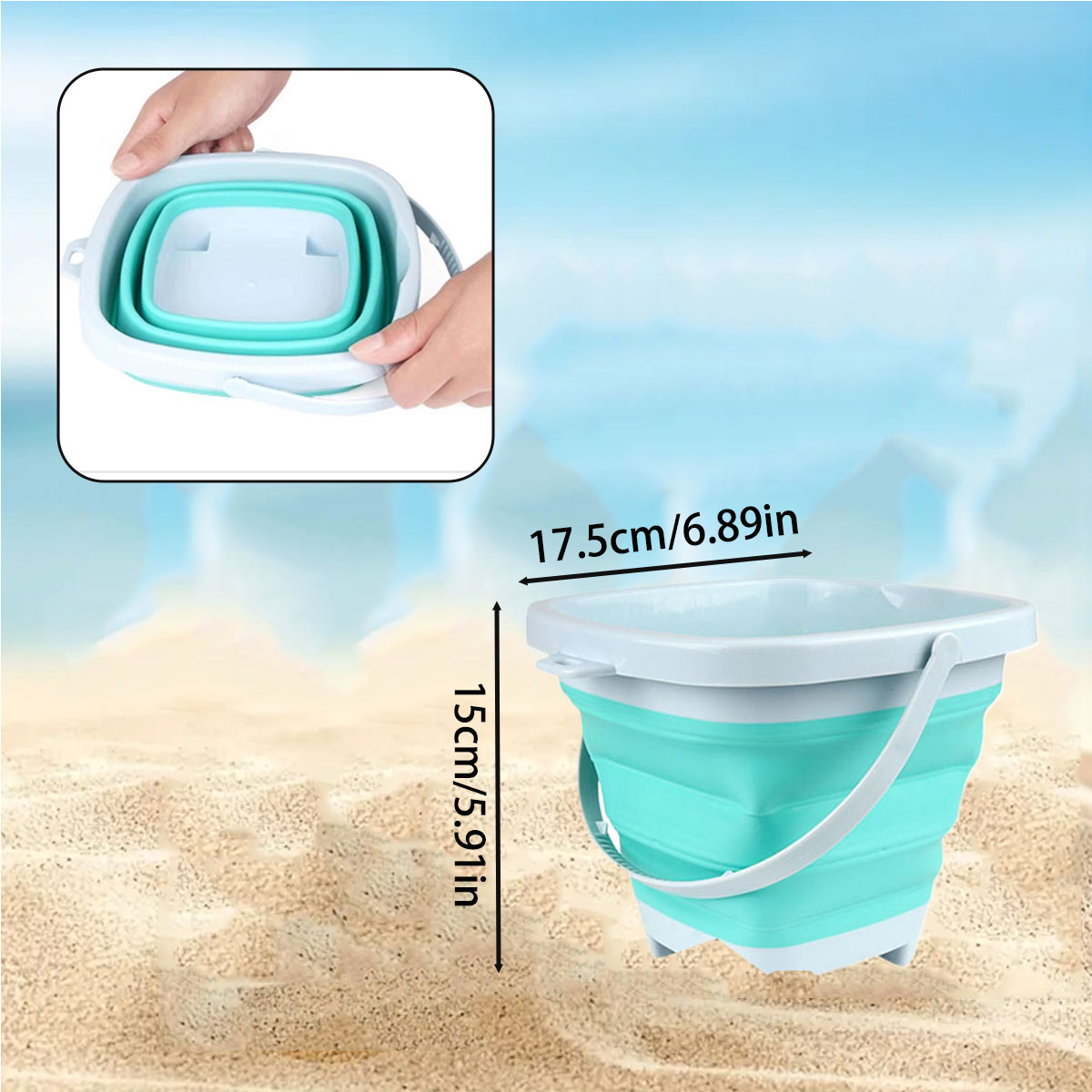 1/2PCS เด็กชายหาดพลั่วหรือพับถ - Kinetic Sand Mold บทวิจารณ์และราคา