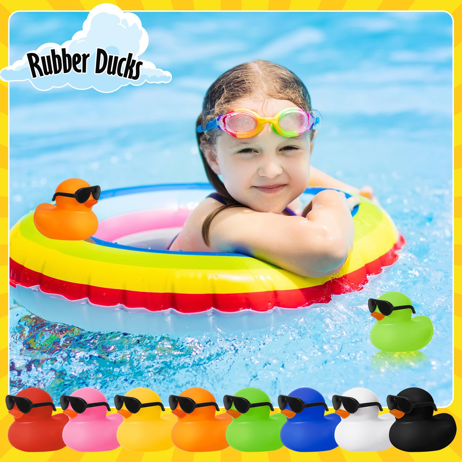6/12/24/48PC เป็ดยางสีดําพร้อม - Rubber Duck Bath บทวิจารณ์และราคา