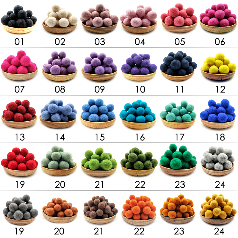 10/30pcs 2cm Wool Felt Balls ร - Kids Toys In Wholesale บทวิจารณ์และราคา