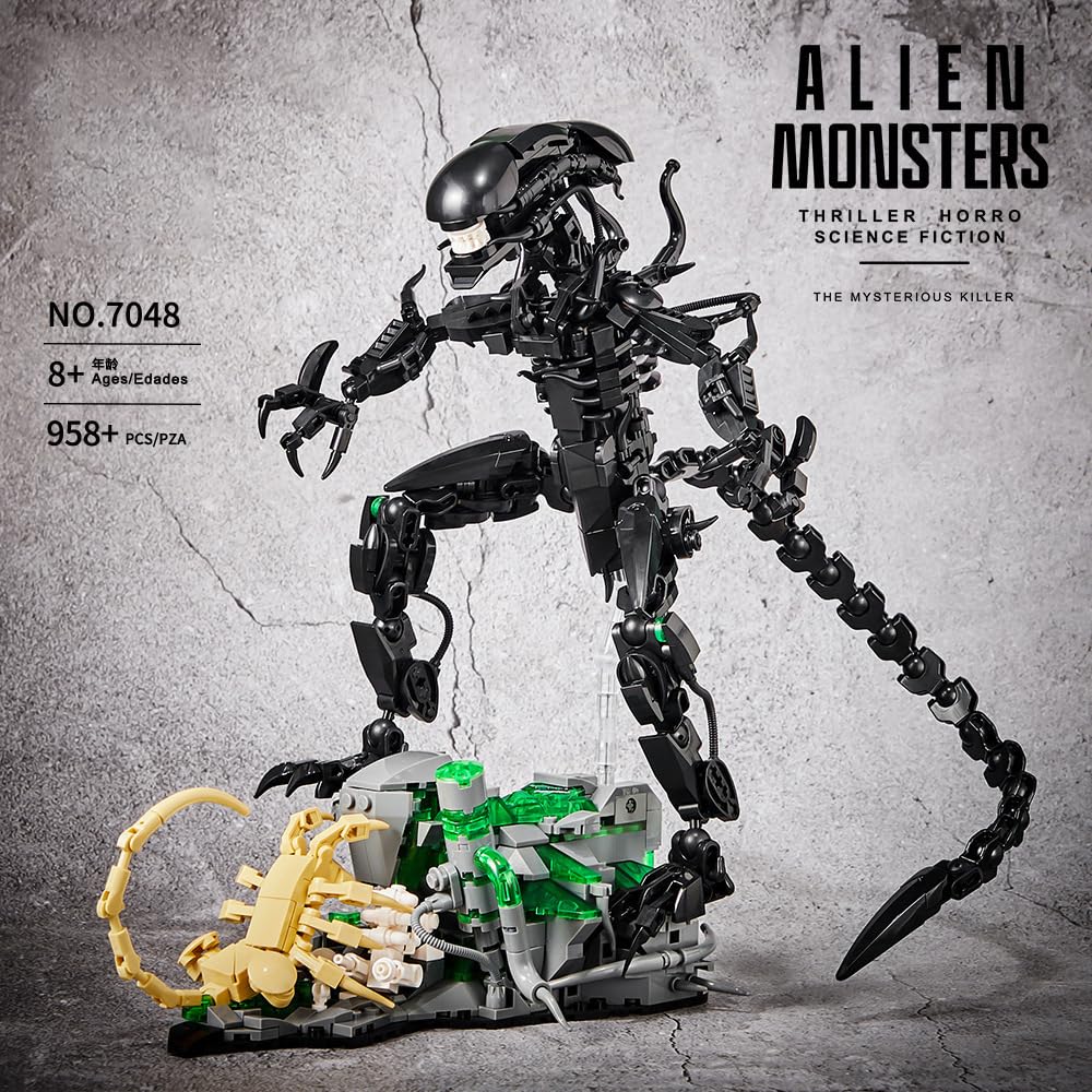 958PCS Alien Monsters Building - Xenomorph Kids Toys บทวิจารณ์และราคา
