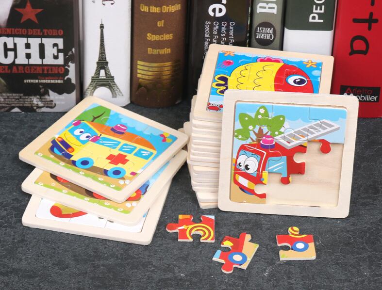 4 ชิ้น/ล็อต 3D ไม้จิ๊กซอว์ปริศ - Kids Toys In Wholesale บทวิจารณ์และราคา