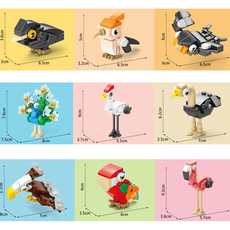 ตัวต่อสัตว์ นก นกแก้ว นกยูง นก - Kids Toys Animal บทวิจารณ์และราคา